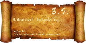 Babocsai István névjegykártya