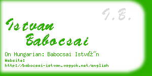 istvan babocsai business card